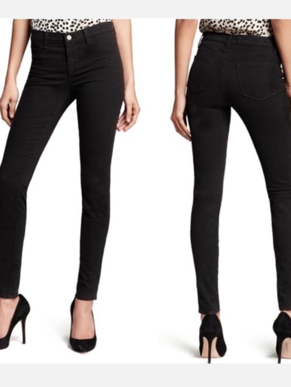 Nwt J Brand Black Super Skinny Jeans Mid Rise Size 25.